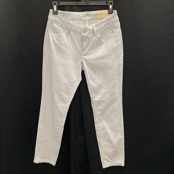 White and blue patterned women jeans - Picture 1 of 5